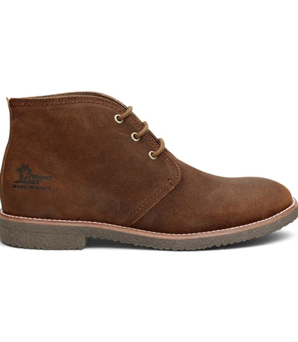 Panama Jack Men's Brown Leather Waterproof Lace-Up Desert Boots - Gael C38