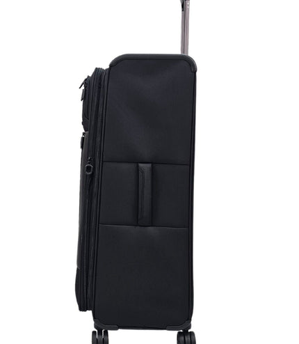 Bourne Large Soft Shell Suitcase in Black