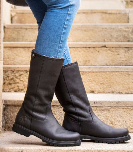 Panama Jacks Women's Black Bambina B60 Leather High Boots