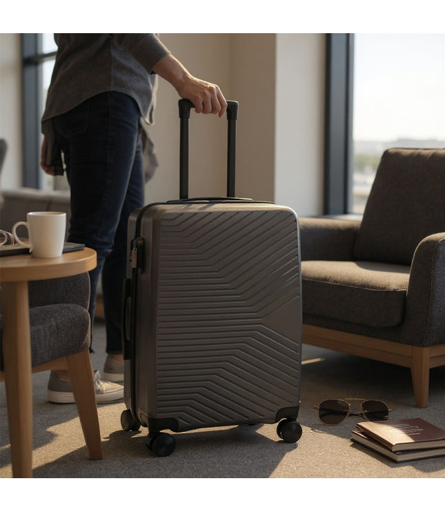Junee Cabin Hard Shell Suitcase in Charcoal Grey