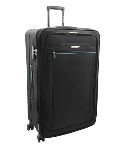 Cinderford Large Soft Shell Suitcase in Black