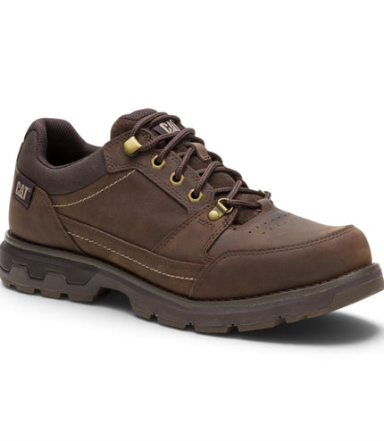 Caterpillar (CAT) Men's Dark Brown Leather Water-Resistant Hiking Shoes - Pursue Hiker Lo