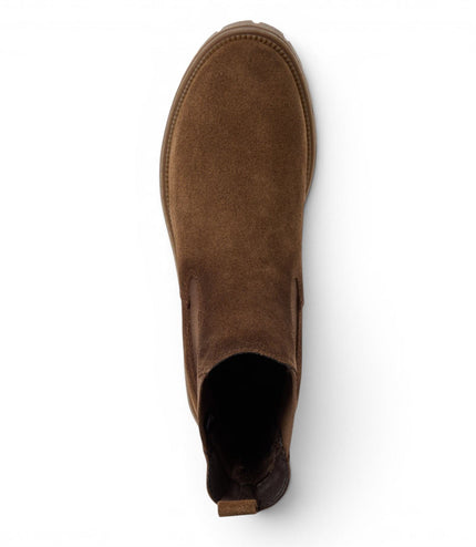 Tamaris Womens Brown Leather High Chelsea Ankle Boots - 25427-41