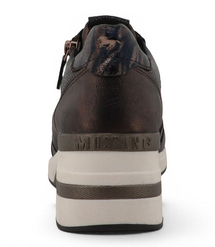 Mustang Women's Black Platform Sneaker Trainer Casual Shoes - M0872003