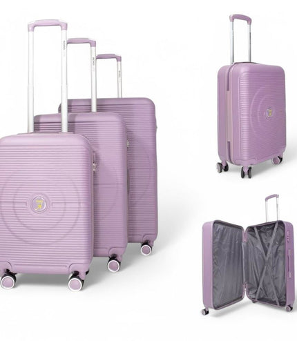 Seto Set of 3 Hard Shell Suitcase in Pink