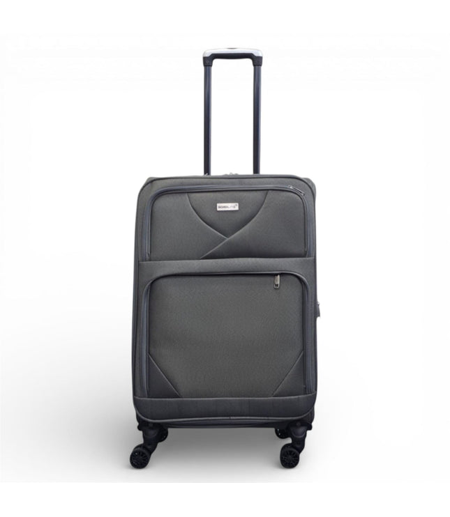 Nagoya Medium Soft Shell Suitcase in Grey