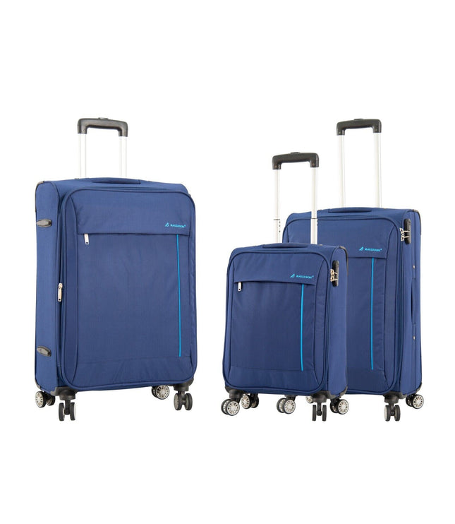 Clevedon Set of 3 Soft Shell Suitcase in Blue