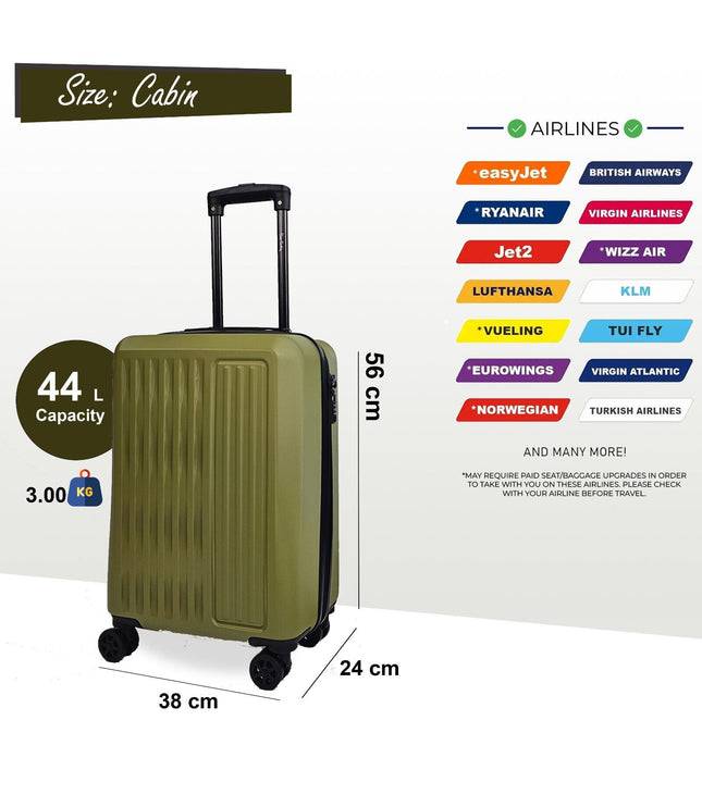 Croydon Cabin Hard Shell Suitcase in Green