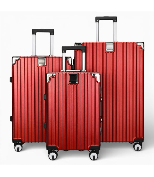 Airdrie Set of 3 Hard Shell Suitcase in Red