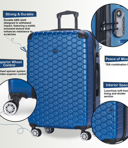 Noda X-Large Hard Shell Suitcase in Blue