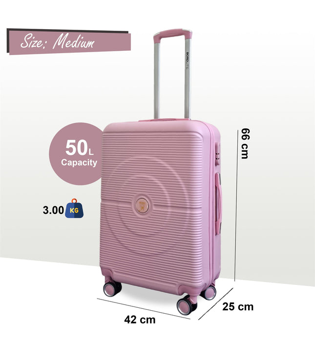 Seto Medium Hard Shell Suitcase in Pink