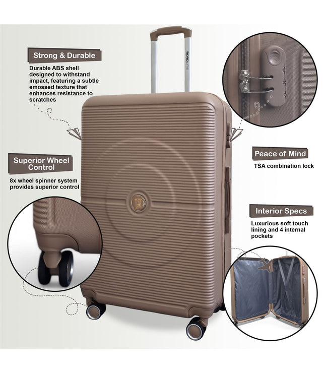Seto Large Hard Shell Suitcase in Gold