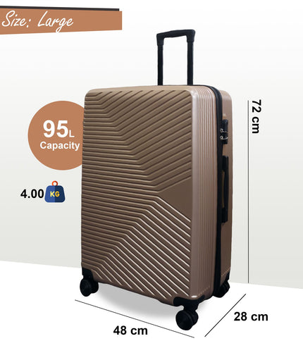 Junee Large Hard Shell Suitcase in Gold