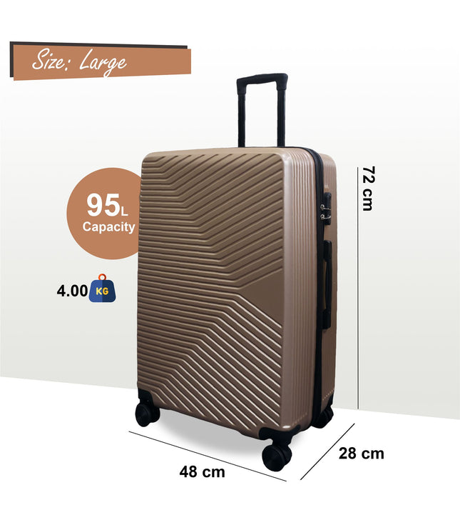 Junee Large Hard Shell Suitcase in Gold