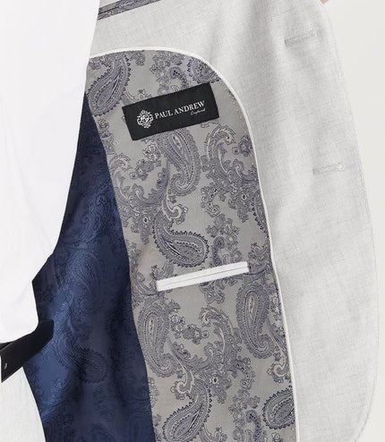 Men's Silver Lightweight Stitched Lapel Blazer