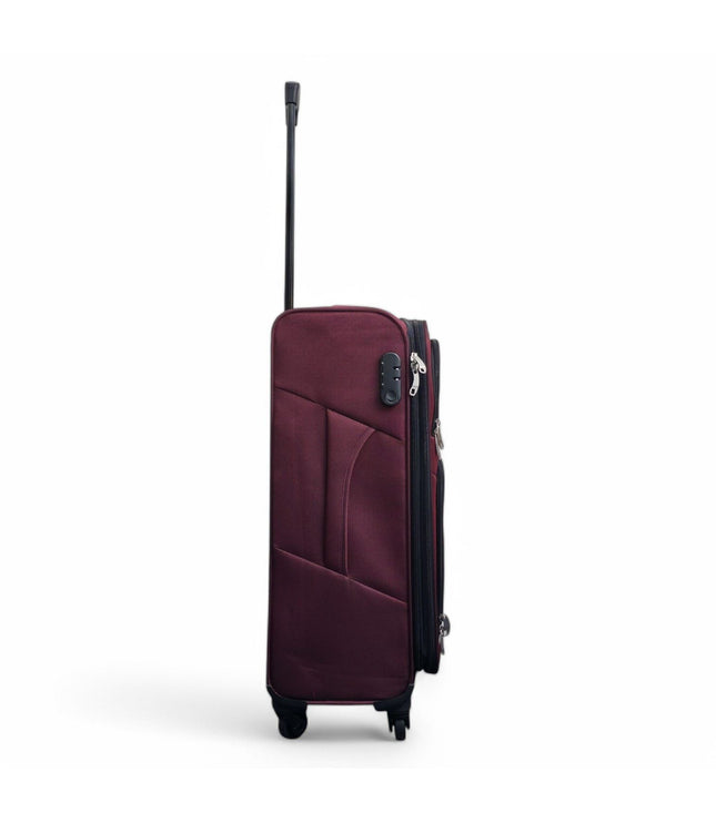 Tahara Large Soft Shell Suitcase in Wine
