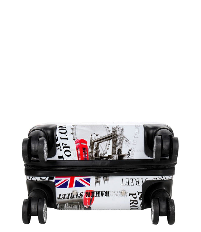 Cooma Set of 3 Hard Shell Suitcase London in Black Flower