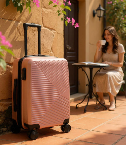Junee Cabin Hard Shell Suitcase in Rose Gold