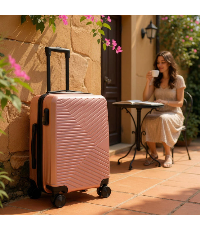 Junee Cabin Hard Shell Suitcase in Rose Gold