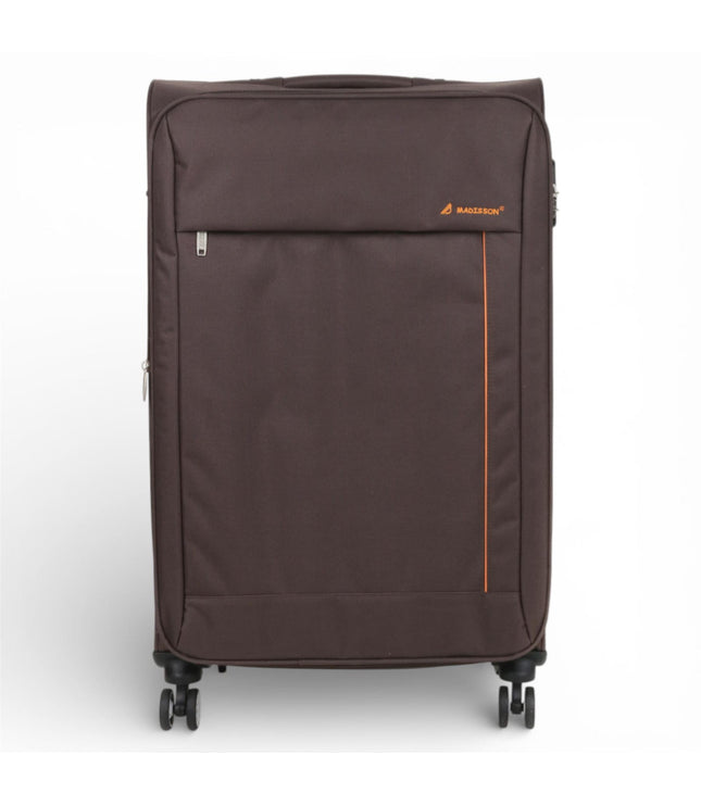 Carrollton Large Soft Shell Suitcase in Brown