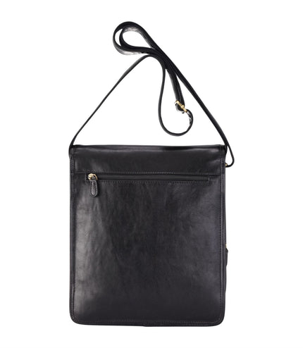 Leather Vintage Black Messenger Shoulder Crossbody Travel Business Bag - Ranger