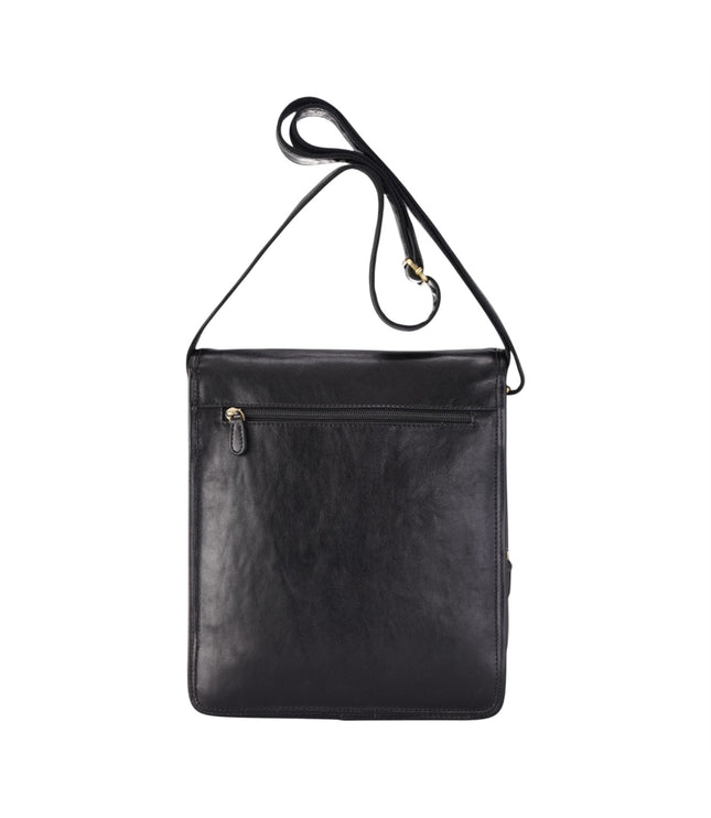 Leather Vintage Black Messenger Shoulder Crossbody Travel Business Bag - Ranger