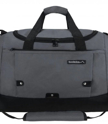 Large Duffel Weekend Holdall Carry-On Cabin Bag Gym Sports Travel Bag Grey