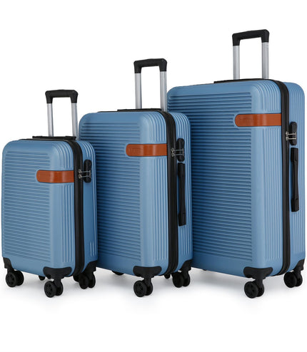 Calgary Set of 3 Hard Shell Suitcase in Blue