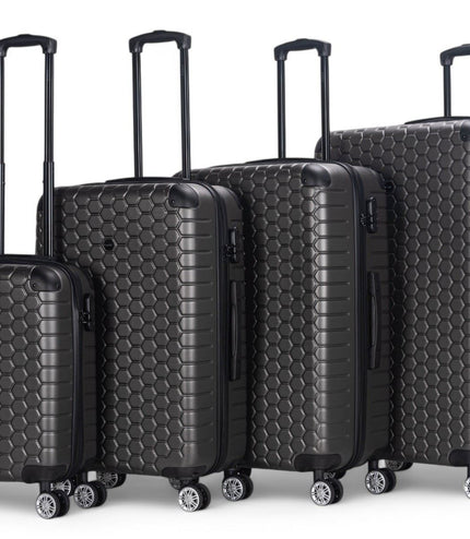 Noda Set of 4 Hard Shell Suitcase in Charcoal