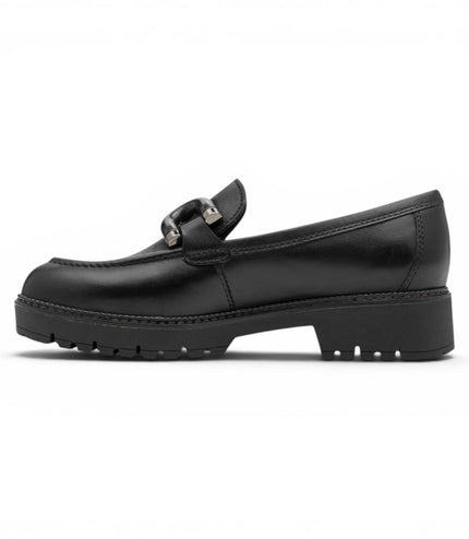 Tamaris Women's Black Leather Loafer Comfort Shoes - 24740-47