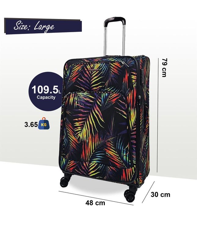 Ashbourne Large Soft Shell Suitcase in Leaf