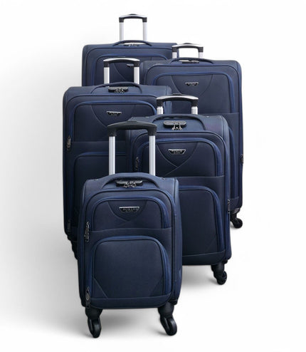Nagoya Set of 5 Soft Shell Suitcase in Navy