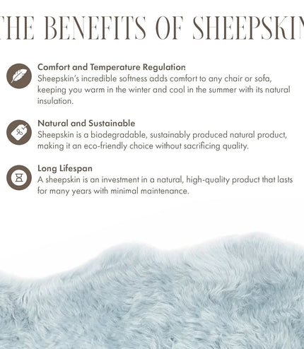 Genuine Duck Egg Sheepskin Natural Silky Soft Fluffy Real Wool Rug