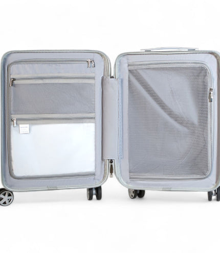 Hard Shell Silver Rimowa Inspired TSA Cabin Luggage Suitcase Durable Spinner Carry-On