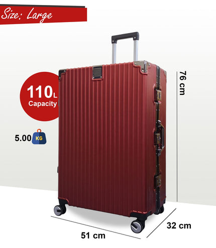 Airdrie Large Hard Shell Suitcase in Red