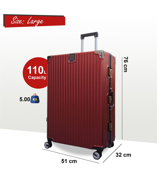 Airdrie Large Hard Shell Suitcase in Red