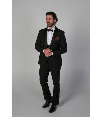 Men's Black 3 Piece Tuxedo Suit