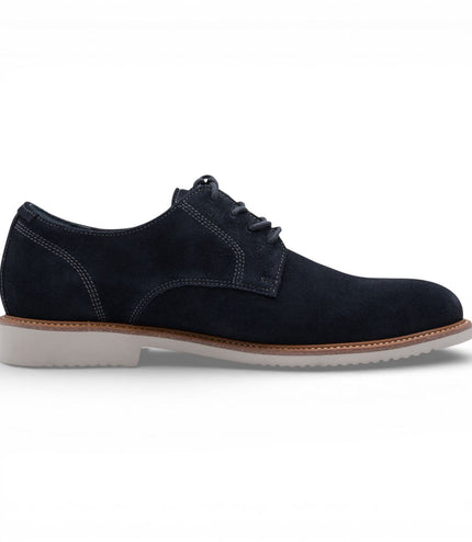 Tamaris Men's Navy Blue Suede Leather Plain Toe Smart Derby Shoes