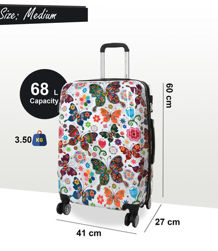 Corbridge Medium Hard Shell Suitcase in Butterfly