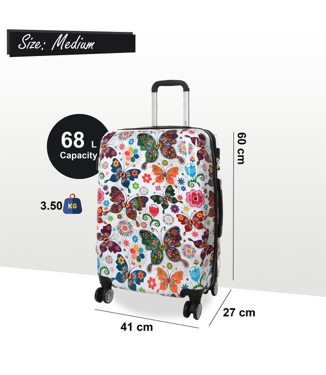 Corbridge Medium Hard Shell Suitcase in Butterfly