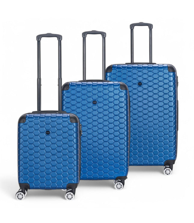 Noda Set of 3 Hard Shell Suitcase in Blue