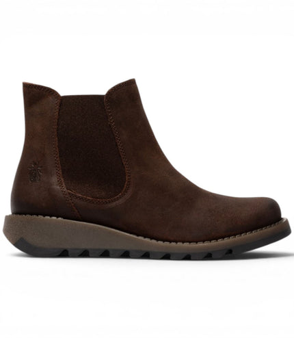 Fly London Womens Brown Chelsea Suede Leather Ankle Boots - SALV195