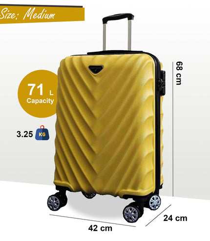 Colyton Medium Hard Shell Suitcase in Yellow