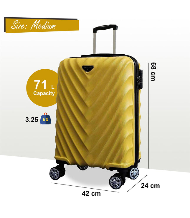 Colyton Medium Hard Shell Suitcase in Yellow