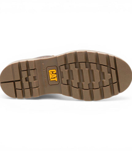 CAT (Caterpillar) Mens Tan Brown Leather Hiking Ankle Boots - Colorado Boat-Mid