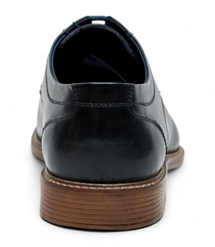 Ben Sherman Men's Black Leather Oxford Brogue Formal Derby Shoes - Pethick
