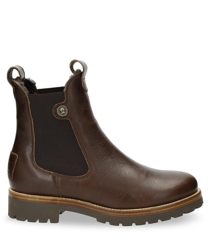 Panama Jack Women's Francesca B13 Brown Leather Chelsea Boots