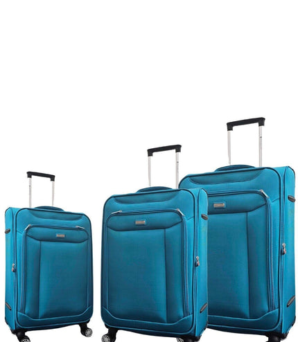 Cockermouth Set of 3 Soft Shell Suitcase in Teal