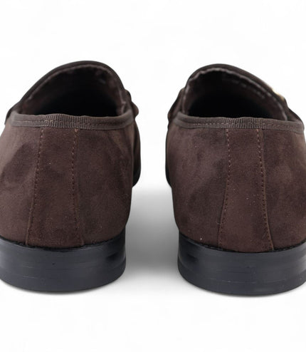 Men's Brown Suede Moccasin Leather Lined Loafers