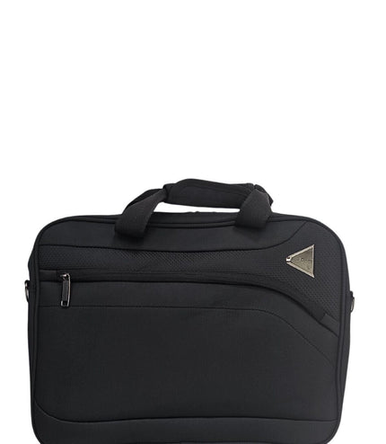 Corby Laptop Soft Shell Suitcase in Black